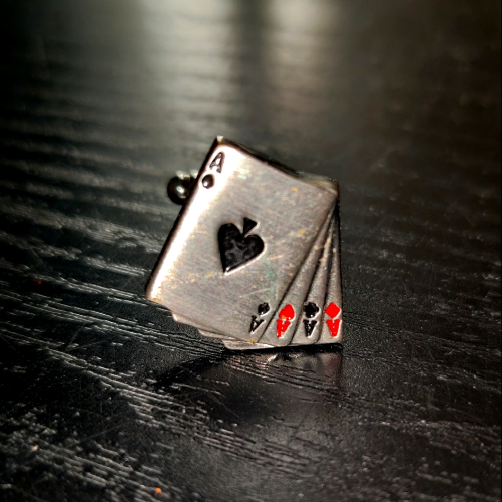 Ace of Spades Cards Vegas Gambling Joker Cufflink (Only One)